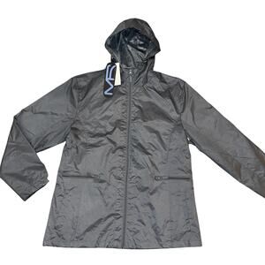 NEW Mack Russo Men's Windbreaker‎ Jacket Size XL Gray Water Resistant Hooded NWT